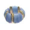Pulseira Geométrica Marmorizada de Resina Azul Transfronteiriça Europeia e Americana Pulseira de Toque de Nicho de Alta Qualidade Joia de Mão Versátil e da Moda para Mulheres