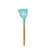 Juego de Utensilios de Cocina de Silicona con Mango de Madera Espátula Multifuncional Cuchara de Cocina Pala Juego de 13 Piezas Barril de Almacenamiento