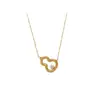 Colar de Design Minimalista Luxuoso Francês com Pingente Vazado de Diamante em Forma de Cabacinha Corrente Elegante Simples Exquisita para Clavícula Feminina