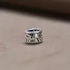 Plata Yintai 925 Elefante Grande Agujero Cuentas de Plata Elefante Bebé Passepartout Cuentas Separadoras con Pulsera de Cuentas Collar Accesorios de Cuerda Trenzada para DIY