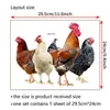 2025 Overover Fc1773 Pegatinas de Pared de Pollo de Cuatro Colores Son Desmontables y Pueden Enviarse a Través de Fronteras, Antiestáticas e Impermeables