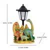Nuevas luces solares para jardín transfronterizas, con diseños de dinosaurios jurásicos, incluyendo T-Rex y Triceratops, para decoración de jardín y como pequeños adornos