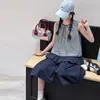 Conjunto de Camiseta sin Mangas de Muñeca y Pantalones de Siete Puntos para Niñas de Verano Nuevo Conjunto de Ropa para Niños Niñas Chaleco y Pantalones Conjunto de Dos Piezas Moderno