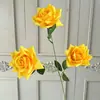 Rosa de Três Cabeças Rosa Artificial Flor de Parede de Fundo para Salão de Casamento Bola de Flores Arranjo de Flores Flor de Chão Paisagismo Externo Flor Artificial