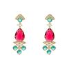 Pendientes irregulares con microincrustaciones de circonitas para mujer, joyería de diseño de alta gama a la moda, con temperamento europeo y americano