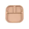 Prato de Refeição para Bebê Transfronteiriço, Ventosa para Bebê, Tigela de Silicone de Grau Alimentício, Prato de Suplemento Alimentar Resistente a Quedas, Prato de Louça para Alimentação Infantil