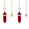 AliExpress alta venda pedra de energia colorida coluna hexagonal de ponta dupla pêndulo espiritual meditação joia de cristal natural atacado