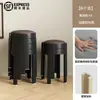 Taburete de plástico acolchado suave, apilable para uso doméstico, diseño redondo, resistente y duradero, extra grueso, adecuado para sala de estar, mesa de comedor y como silla de repuesto