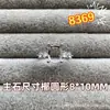 Anel Vazio DIY Cravejado com 8*10mm Fundo Pontiagudo Diamante Huazi Grande Superfície de Ovo de Pombo Anel de Pedra Preciosa de Cristal Natural de Luxo