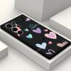 Funda Protectora Creativa con Corazón y Cara Sonriente para Teléfono Móvil A52 S22 Carcasa Suave Mate S23 Silicona S24 Personalizada Anti-Caídas