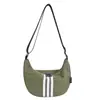 Bolso Cruzado de Lona Casual para Mujer 2025 Nuevo Bolso de Viaje Casual Ligero Almacenamiento Versátil Deportivo Nylon Dumpling Bag