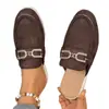 Mules con Borla y Punta Cerrada, Hechos de Piel de Venado, Zapatillas Casuales Planas y Cómodas para Mujer, Mules de Piel Genuina, Zapatos sin Cordones