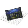 Carteira criativa zero com estampa clássica bolsa de moedas com pintura a óleo nostálgica bolsa quadrada pequena para mãos de dama carteira de estudante retrô