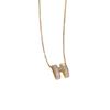 Pendientes con forma de H y microincrustaciones de circonitas en tono Shake Tone para mujer, elegantes y combinables con todo.
