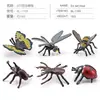 Simulação sólida aranha unicórnio centopeia inseto modelo brinquedo infantil borboleta abelha animais ornamentos mesa de areia