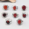Anillo de plata de ley S925 ámbar ámbar sangre fideos de huevo anillo retro simple incrustado dedo índice anillo vivo Joyería al por mayor