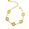 Nova loja de ouro com pulseira de ouro CNC flash flor rica moeda de ouro alta Coringa para presente de namorada