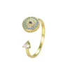 Anillo Rotatorio Ojo del Diablo de Plata de Ley S925 para Mujer, Estilo Coreano y Japonés, Lujo Ligero, Diseño de Nicho, Anillo Abierto