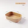 Caixa de Embalagem de Papel Kraft, Tigela Descartável de Papel, Tigela de Arroz, Caixa de Piquenique, Tigela de Salada, Marmita de Papel, Caixa de Fast Food para Viagem, Caixa de Frutas