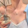 Collar de perlas con lazo y diseño de nicho para mujer, elegante, de alta gama, con personalidad, a la moda, combina con todo, cadena para clavícula.