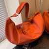 Bolsa de Lona para Mulheres, Grande Capacidade, Novo Design de Nicho Outono e Inverno 2026, Bolsa de Ombro Único Transversal, Bolsa de Tecido para Mulheres, Bolsa Dumpling