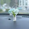 Internet Celebrant Fresh Vaso Flor Casa de Bonecas Mini Simulação Interior Do Carro Console Central Decoração Enfeites de Carro Espelho Cruzado