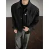 Chaqueta de solapa estilo americano de corte limpio para hombre, nuevo abrigo casual de trabajo fresco vintage de otoño suelto para hombre