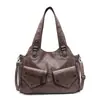 Bolso de Hombro Grande de Gran Capacidad Retro Europeo y Americano Transfronterizo 2026 Nuevo Estilo Bolso Cruzado Patchwork Bolso de Mujer Bolso Tote Simple de Cuero Suave