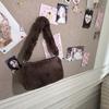 Xiaozhong Crossbody Bolsa Feminina Pelúcia Outono e Inverno Casual All-match Pequena Bolsa Quadrada Leve Bonito Bolsa de Ombro de Alta Qualidade Personalização