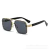 Nuevas Gafas de Sol Transfronterizas 2025 Moda Europea y Americana Doble Puente Metálicas Gafas de Sol para Hombres y Mujeres con Estilo Urbano Único