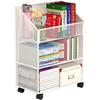 Caja de almacenamiento de oficina, estación de almacenamiento de escritorio, gabinete de almacenamiento de archivos, carrito de almacenamiento de múltiples capas debajo del escritorio