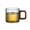 Taza de té pequeña de vidrio gris ahumado, vidrio de borosilicato alto, juego de té para el hogar, resistente al calor, juego de té de kung fu, taza de té, taza de degustación de té
