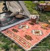 Cobertor de Camping para Exportação Transfronteiriça À Prova de Umidade Tapete de Piquenique Tapeçaria Jacquard Estilo Ins Toalha de Sofá Cobertor de Linha Cobertor de Sofá Universal