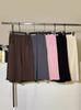 Pantalones cortos de verano para mujer, de seda helada, combinables, antiarrugas, estilo coreano, plisados, informales, de cintura alta y pierna ancha.