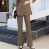 Conjunto terno Mulheres 2024 Primavera Novo Estilo Coreano Jaqueta Slim-fit Conjunto terno Rosa cáqui Marrom