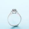 Anillo de Cubo de Azúcar Estilo Fat Dong Lai Anillo de Moissanita Un Quilate Plata 925 Chapado en Platino Color Dorado 18K Venta Caliente al por Mayor