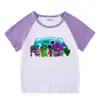 2023 novas roupas infantis verão infantil camiseta de manga curta meninos e meninas Raglan camisa de fundo camiseta de meia manga para bebê top infantil