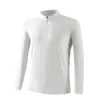Sudadera de manga larga con media cremallera y cuello alto, camisa de manga larga business casual, capa base casual para hombre para el trabajo, top de cuello alto