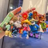 Chaveiro Zootopia transfronteiriço, chaveiro de desenho animado da Judy Hopps e Nick Wilde, pingente de bolsa para casal, presente no atacado