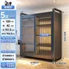 Rack de Cozinha de Chão Multicamadas Armário à Prova de Poeira Armário de Armazenamento para Micro-ondas Armário Multifuncional Armário de Armazenamento com Porta