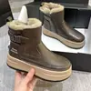 2026 Nuevo Estilo Botas de Algodón Gruesas Forradas de Polar del Noreste, Botas Martin Antideslizantes de Suela Gruesa que Aumentan la Altura, Botas Cortas, Botas de Nieve de Invierno para Mujer