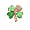 Broche de trevo de quatro folhas para botão de lapela, suéter de terno coreano, broche pequeno fresco, meninas outono e inverno, minoria, cheongsam, camisa, corsage