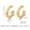 Pendientes Europeos y Americanos de Venta Caliente en Forma de C, Lujo Accesible Clásico, Gama Alta, No se Desvanecen, Modernos y Versátiles Pendientes de Acero de Titanio de Dongguan al por Mayor