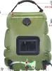 Bolsa de ducha para camping al aire libre, bolsa de ducha portátil con energía solar, bolsa de ducha para exteriores de 20 L para bañarse y almacenamiento de agua