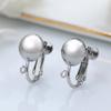 Pendientes de moda DIY, accesorios de joyería chapados en cobre de oro real de 18 quilates sin orificio para la oreja, convertidor de clip de oreja de tornillo ajustable sin dolor