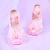 Zapatos de Baile para Niñas Suela Suave Zapatos de Ballet para Niños Zapatos de Baile Lindos para Presentación Escénica Zapatos de Garra de Gato Lazo 8030