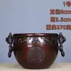 Pez de la Fortuna de Latón, Tarro de Arroz Atractor de Riqueza, Adorno de Cuenco del Tesoro, Jarra de Cobre de Doble Pez, Adorno Decorativo para el Hogar, Artesanía de Cobre