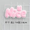 Piruleta de amor con lazo y letras de gato KT rosa, accesorios de goma suave, fundas para teléfono móvil, pantuflas, materiales decorativos