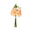Flores Artesanais de Dália Enfeites de Flores Decorativas para Sala de Estar Interna Enfeites de Flores para Mesa de Jantar Flores Artificiais Buquês de Flores Artificiais Plantas Verdes