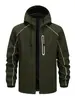 Chaqueta abrigo con capucha para hombre, deportiva, para exteriores, casual, corte holgado, versátil, moderna, multibolsillos, comercio exterior